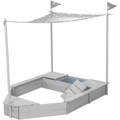 Roba Zandbak Schip Incl. Zonneluifel -Kinderen Buitenspeelgoed roba zandbak schip incl zonneluifel a284395 3