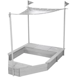 Roba Zandbak Schip Incl. Zonneluifel -Kinderen Buitenspeelgoed roba zandbak schip incl zonneluifel a284395 4