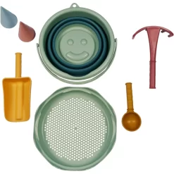 Schildkröt S CHILD KRÖT ® 7in1 Sand Speelgoed Opvouwbare Emmer Set Groen -Kinderen Buitenspeelgoed s child kroet 7in1 sand speelgoed opvouwbare emmer set groen a398113 3