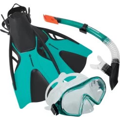 Schildkröt SCHILDKRÖT ® Snorkelset Cayman Turquoise - 3 Stuks, Maat S/M -Kinderen Buitenspeelgoed schildkroet snorkelset cayman turquoise 3 stuks maat s m a398111 3