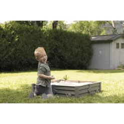 Smoby 2-in-1 Square Garden Zandbak En Plantenbed -Kinderen Buitenspeelgoed smoby 2 in 1 square garden zandbak en plantenbed a383804 2