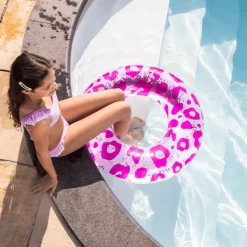 SWIM ESSENTIALS Swim Essential S Drijvende Ring Neon Luipaard 90 Cm -Kinderen Buitenspeelgoed swim essential s drijvende ring neon luipaard 90 cm a361829 3