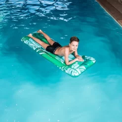 SWIM ESSENTIALS Swim Essential S Luxe Waterbed Green Tropical Leaves -Kinderen Buitenspeelgoed swim essential s luxe waterbed green tropical leaves a359723 4